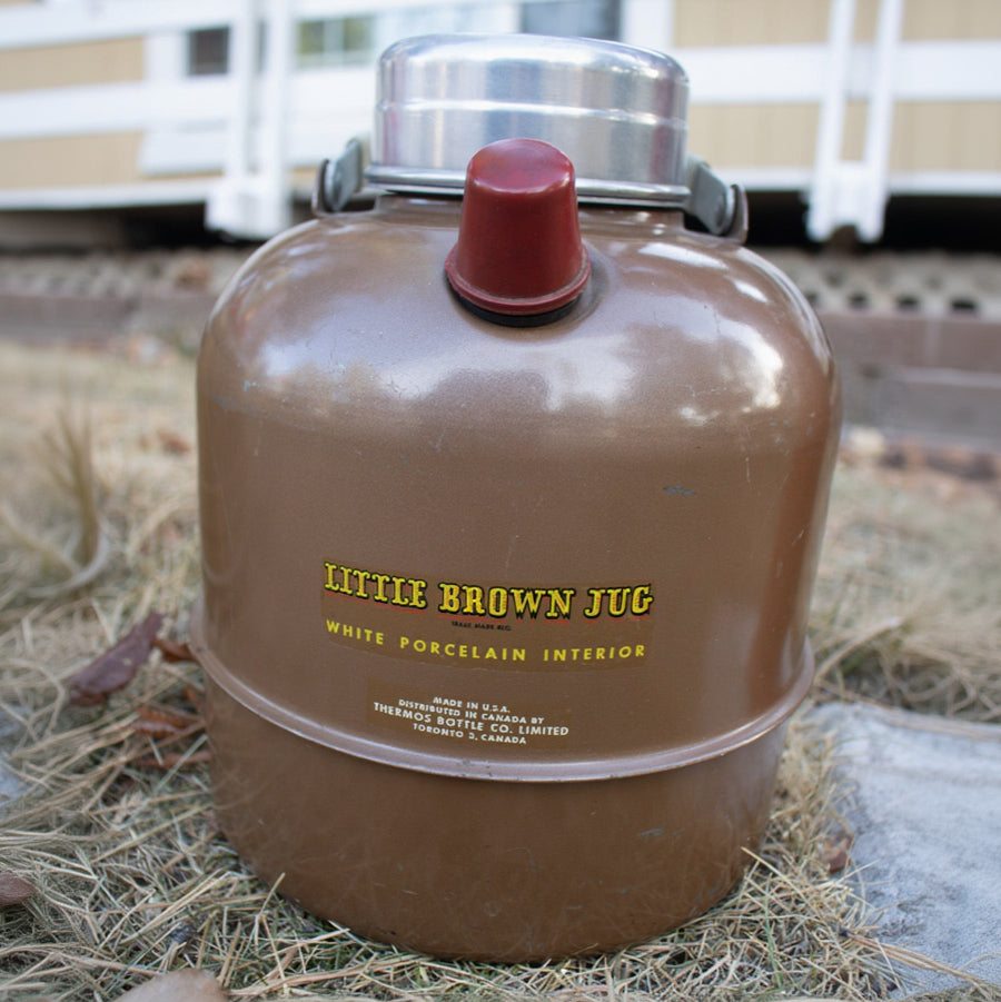 Little Brown White Porcelain Interior Jug
