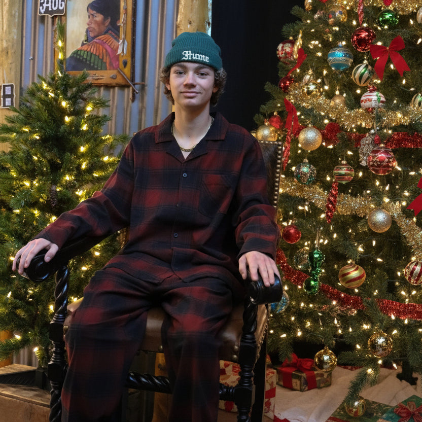 Red & Black Plaid Pendleton Pajama Set