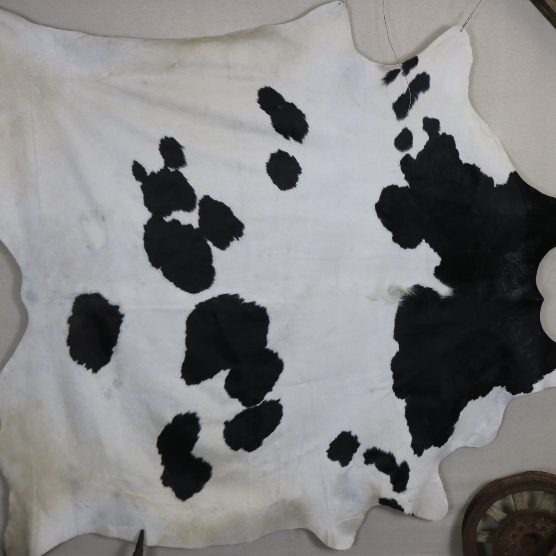 Stunning Black and White Cowhide Handmade in Brazil