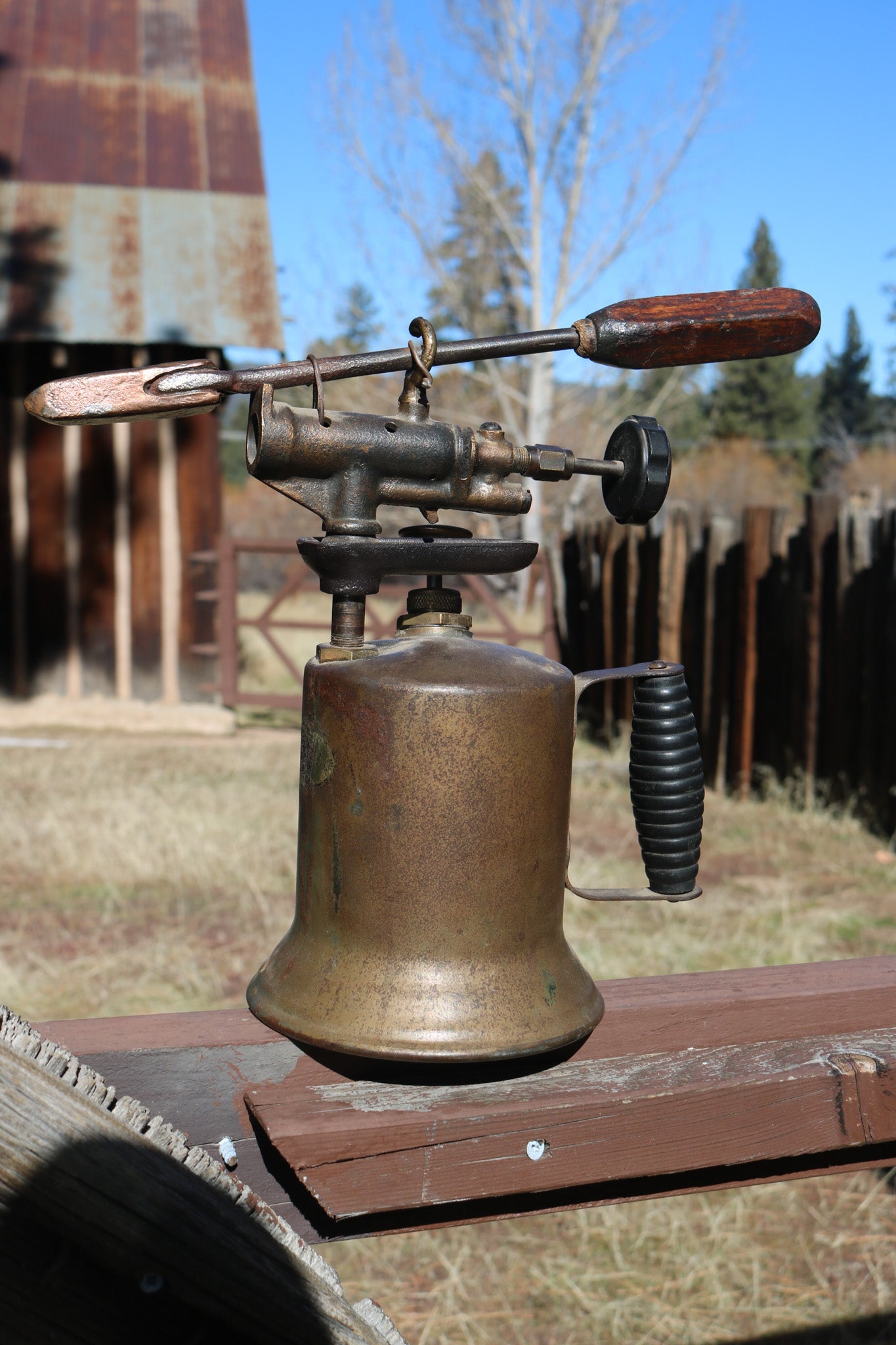 Vintage Antique Brass Blow Torch By Clayton & Lambert