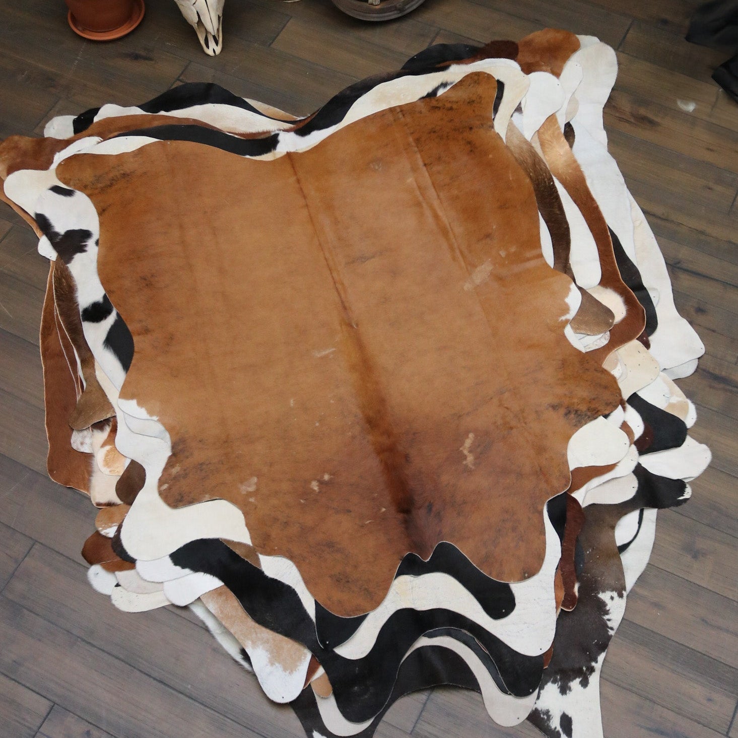 Natural Brown Cowhide Handcrafted in Brazil