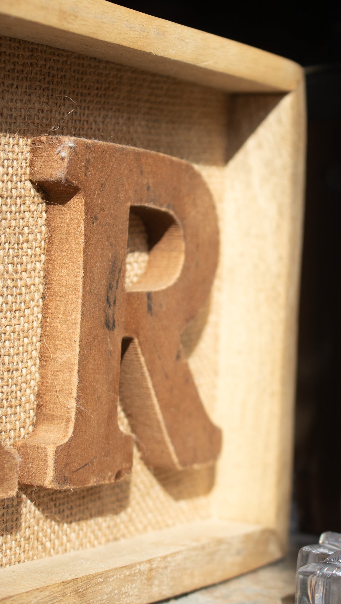 Rustic Bar Burlap Hanging Wood Sign