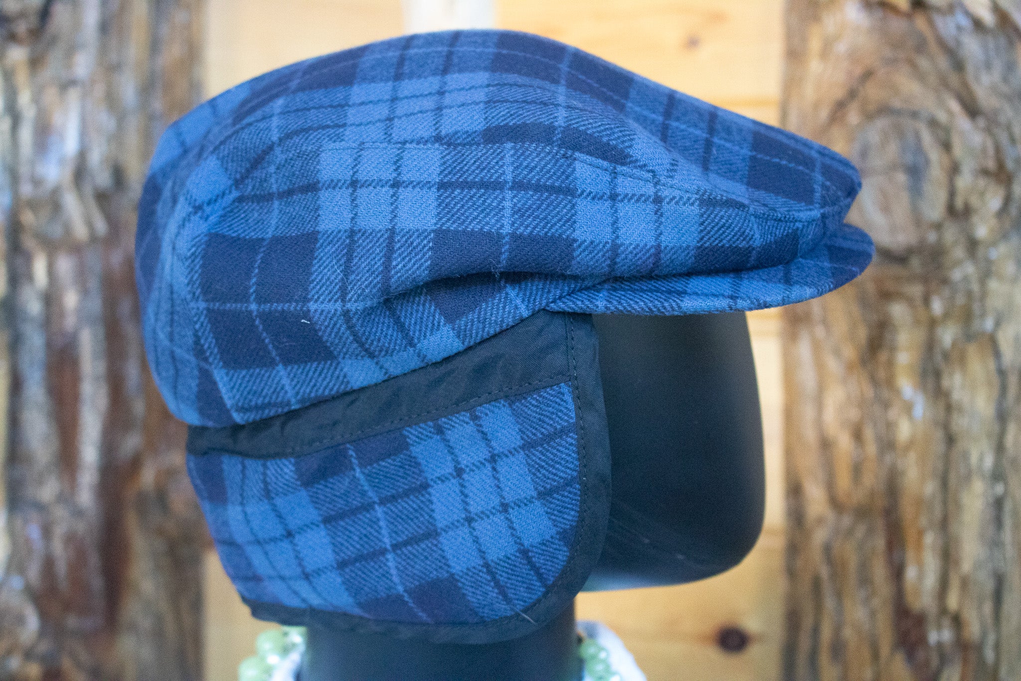 Pendleton Vintage Plaid Wool Newsboy Cabbie Ear Flaps Cap