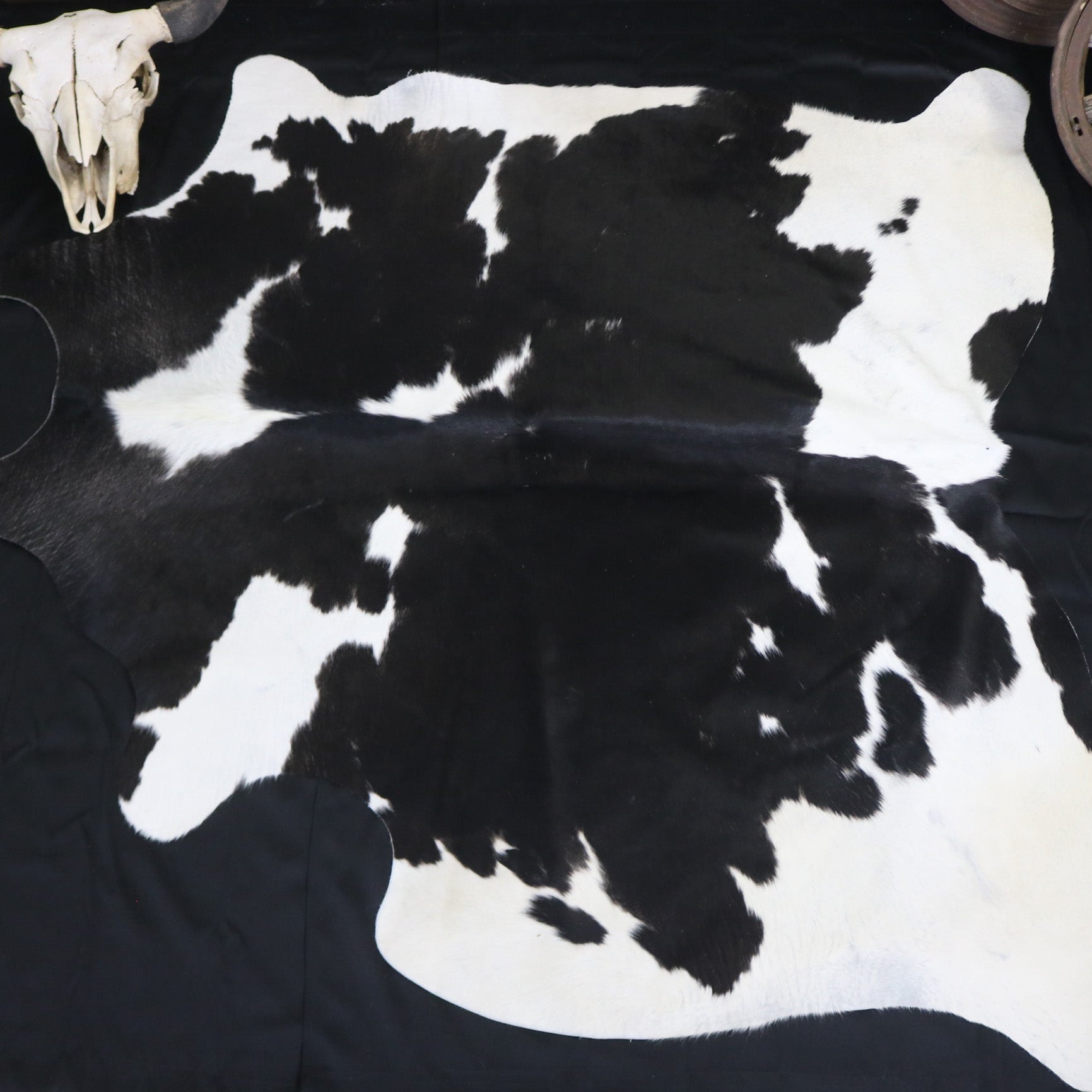 Stylish Black and White Cowhide Handcrafted in Brazil