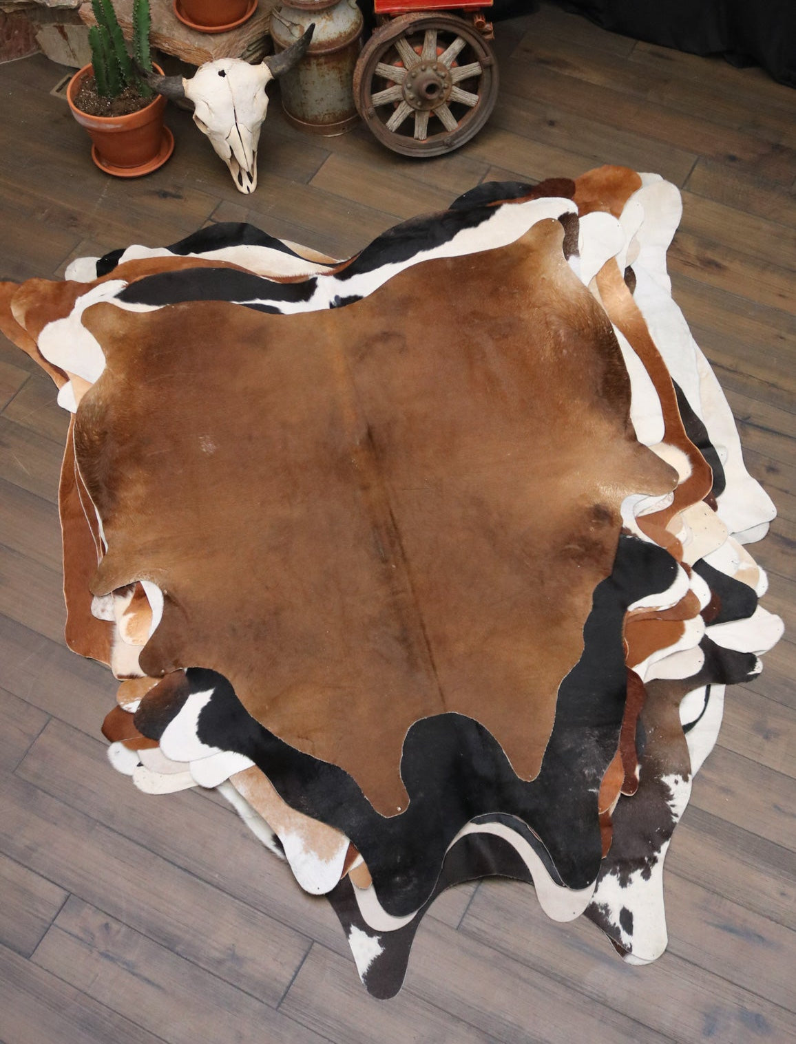 Original Brown Cowhide Handmade in Argentina