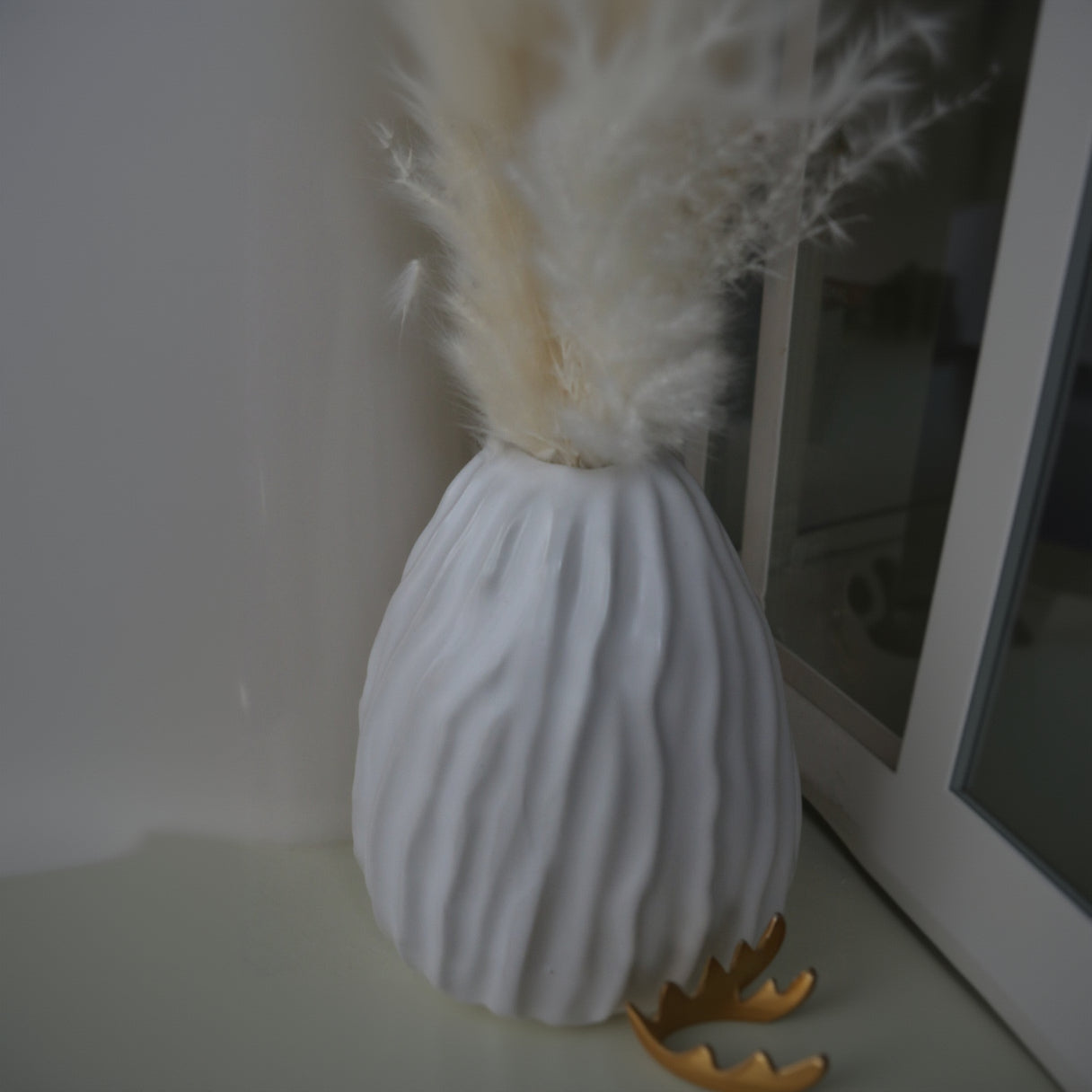 Reed Diffuser Set Ceramic Vase Pampas Grass 200ml Fragrance Oil Home Decor New