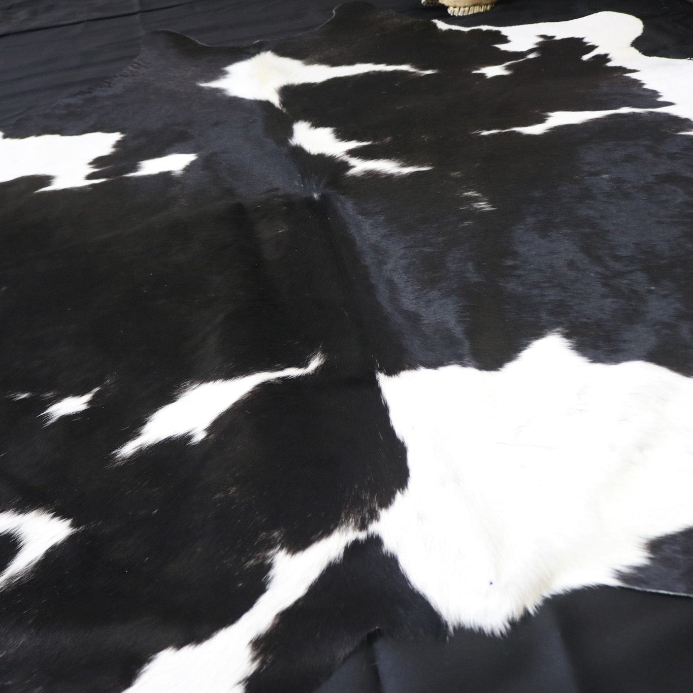 Stylish Black and White Cowhide Handcrafted in Brazil