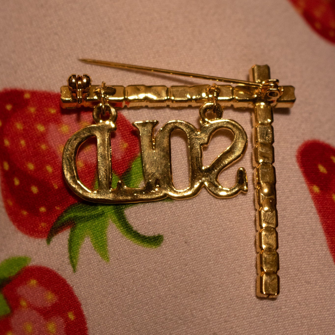 Fashion Jewelry Real Estate Sold Sign Pin/Brooch