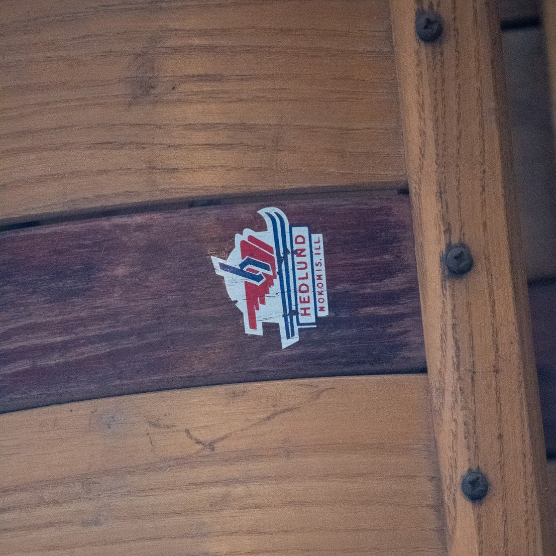 HEDLUND MOKOMIS ILL WOODEN TOBOGGAN