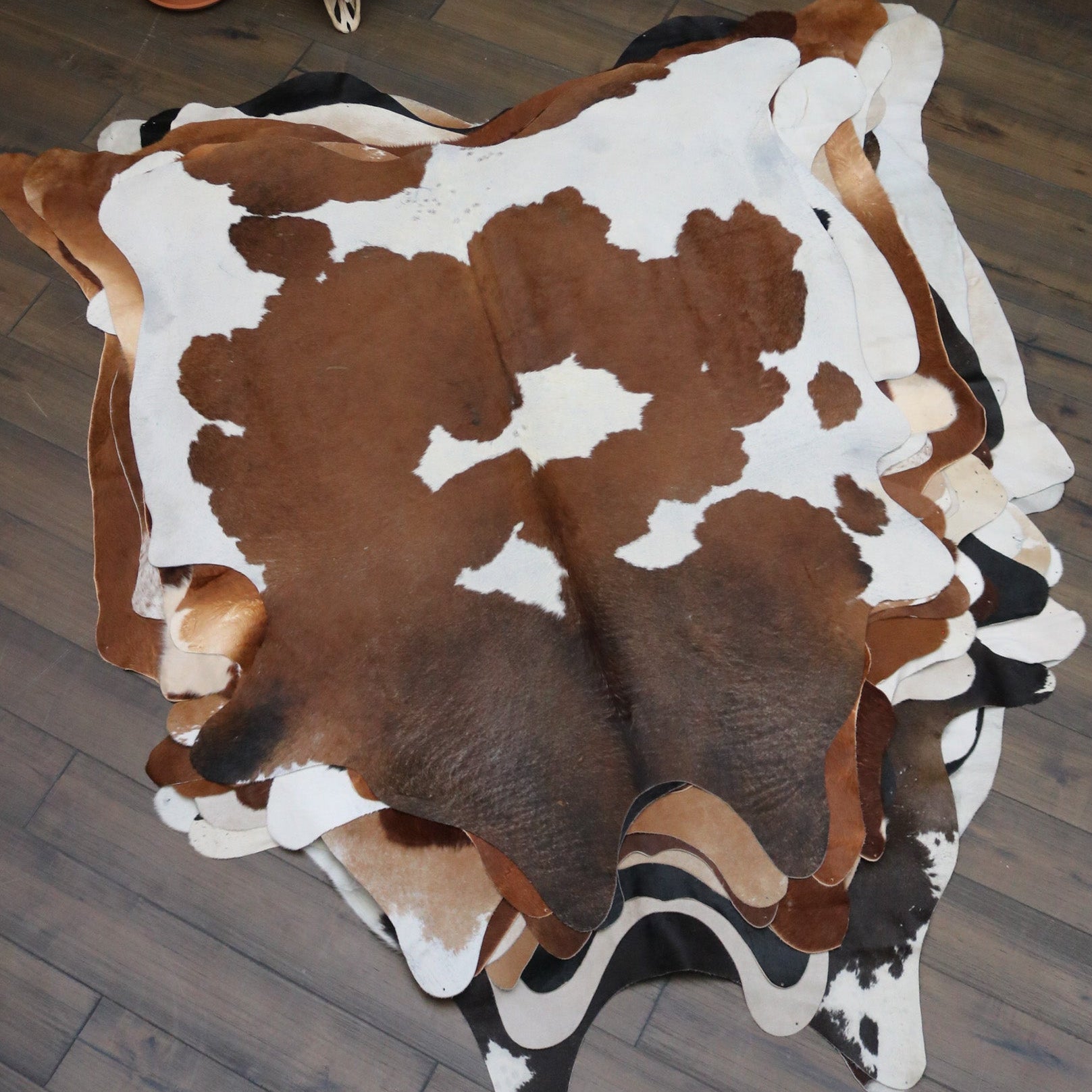Fabulous Brown and White Cowhide Handcrafted in Brazil