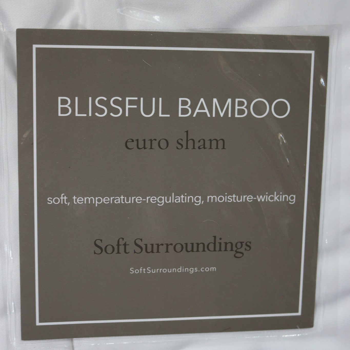 Soft Surroundings Blissful Bamboo White Euro Pillow Sham
