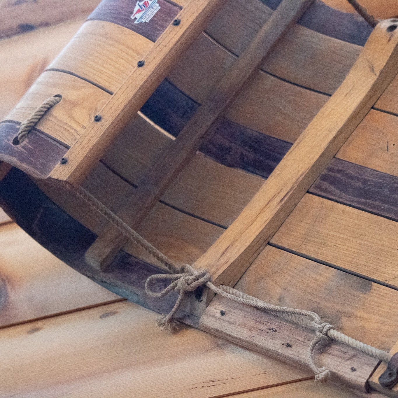 HEDLUND MOKOMIS ILL WOODEN TOBOGGAN