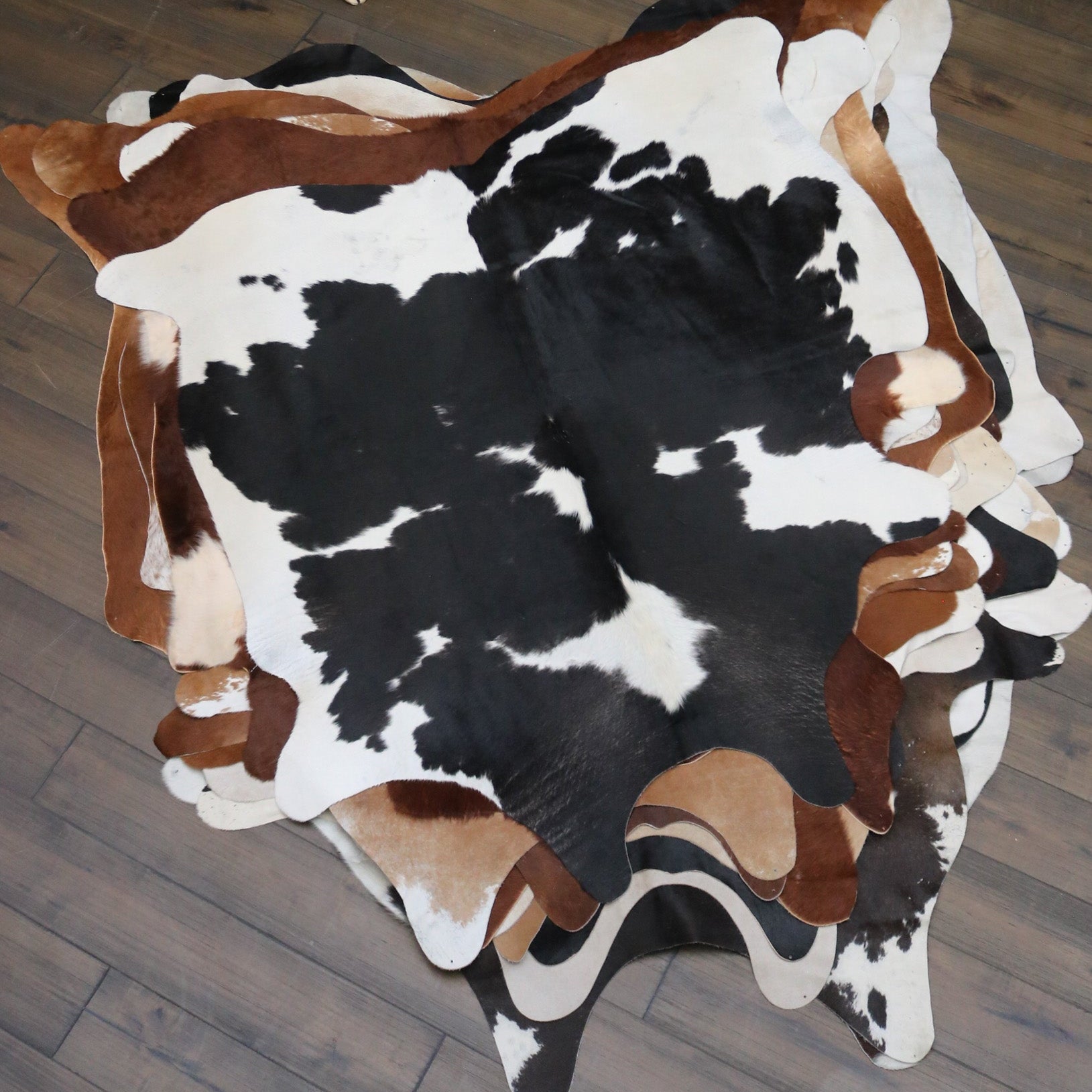Stylish Black and White Cowhide Handcrafted in Brazil