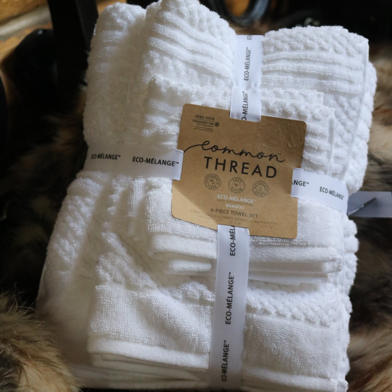 Common Thread Brand 6 Piece White Towel Set