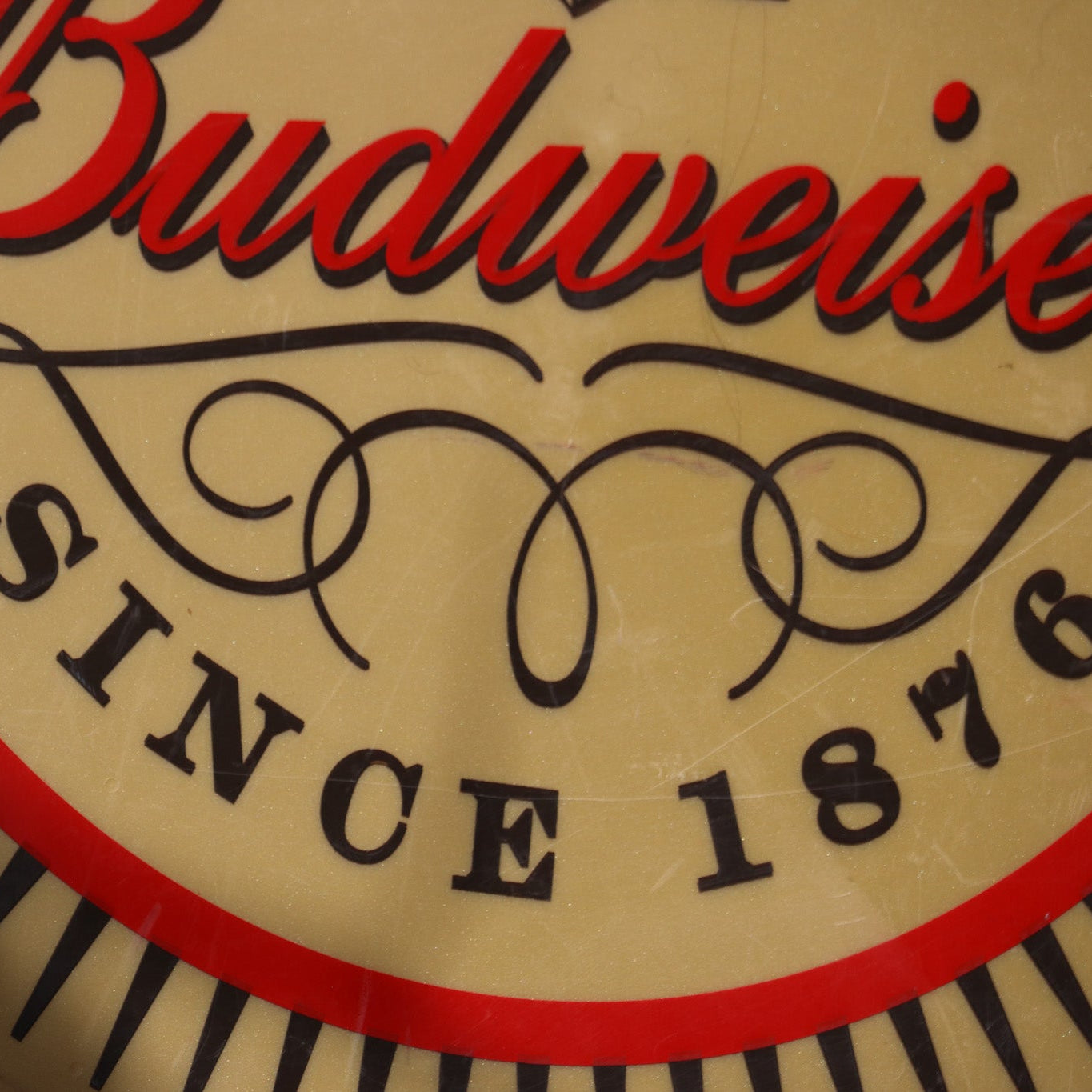 Budweiser Plastic 17" Round Advertisement Sign
