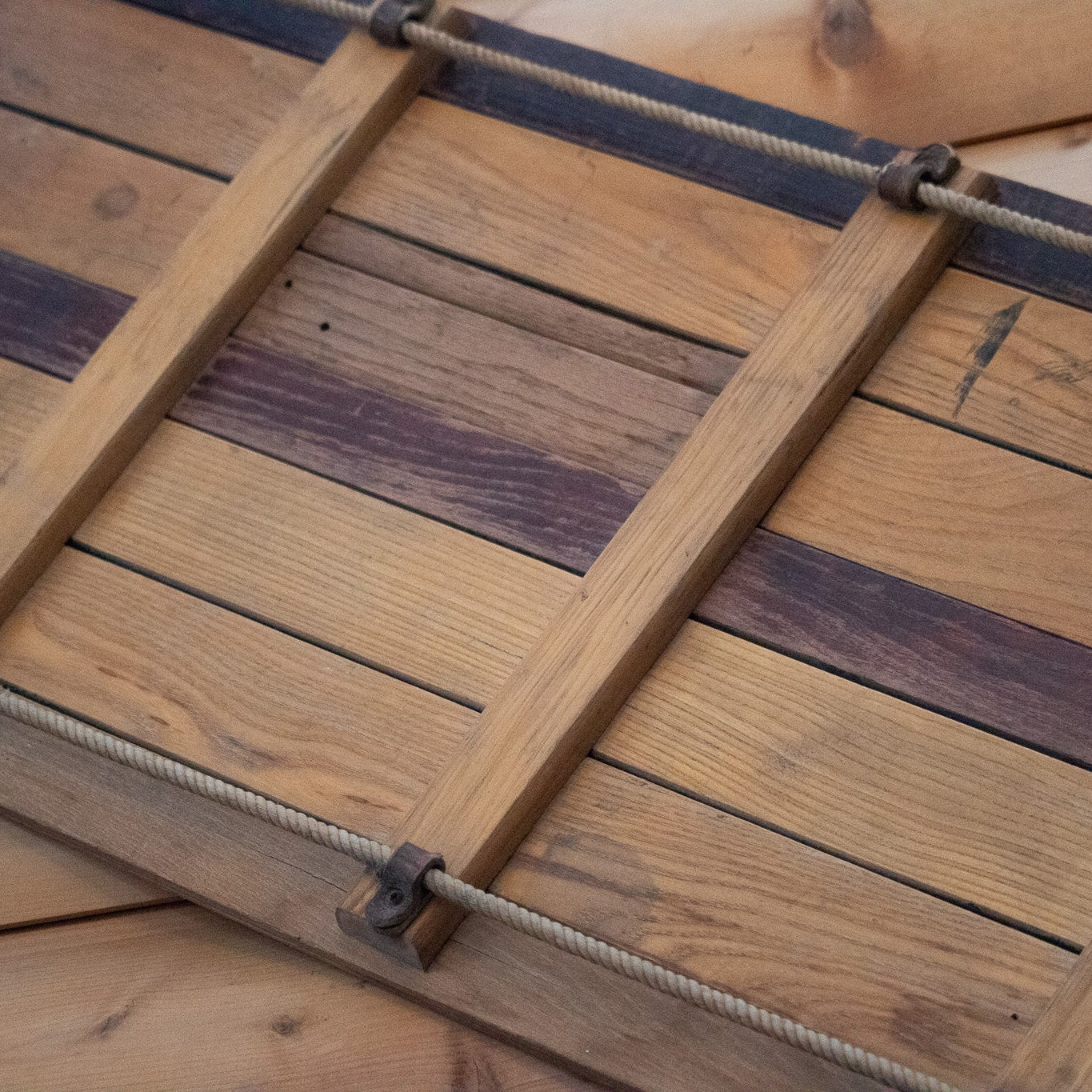 HEDLUND MOKOMIS ILL WOODEN TOBOGGAN
