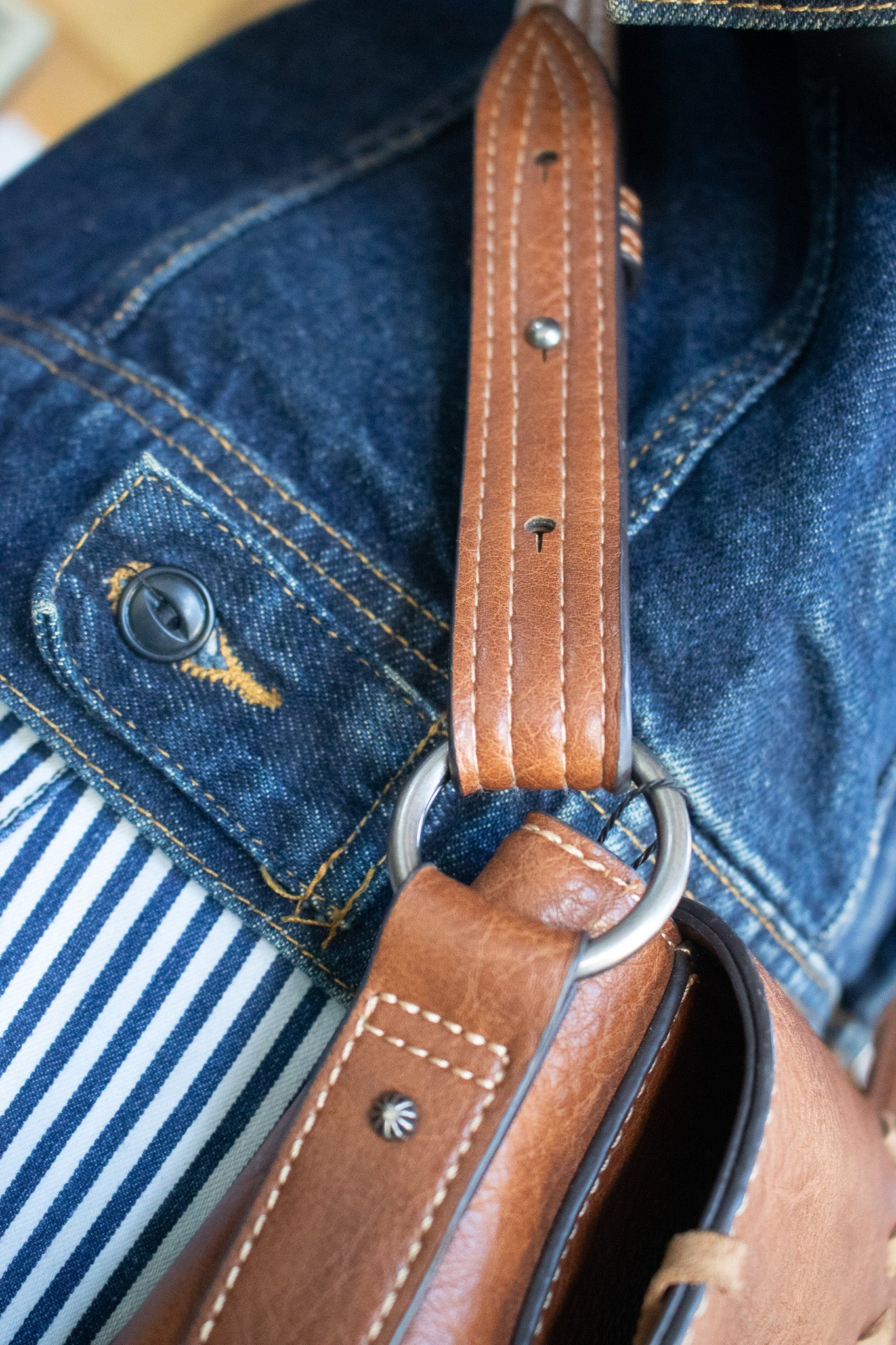 Justin Brown Leather Satchel