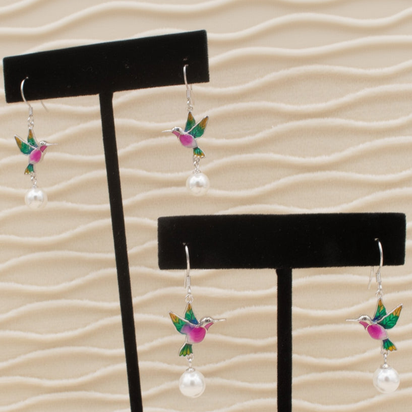 Humming Bird Dangle Earings
