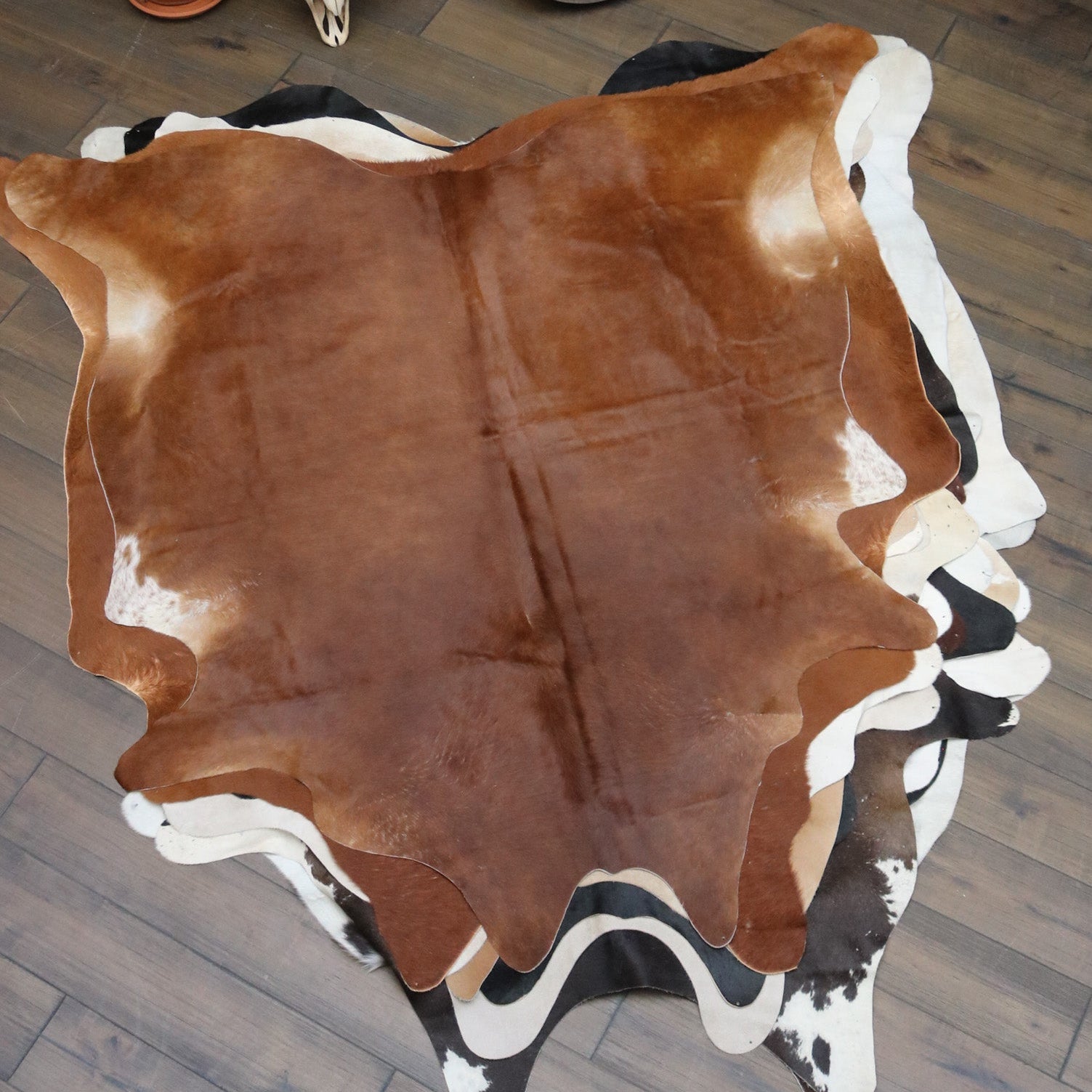 Fabulous Cinnamon Cowhide Handmade in Brazil