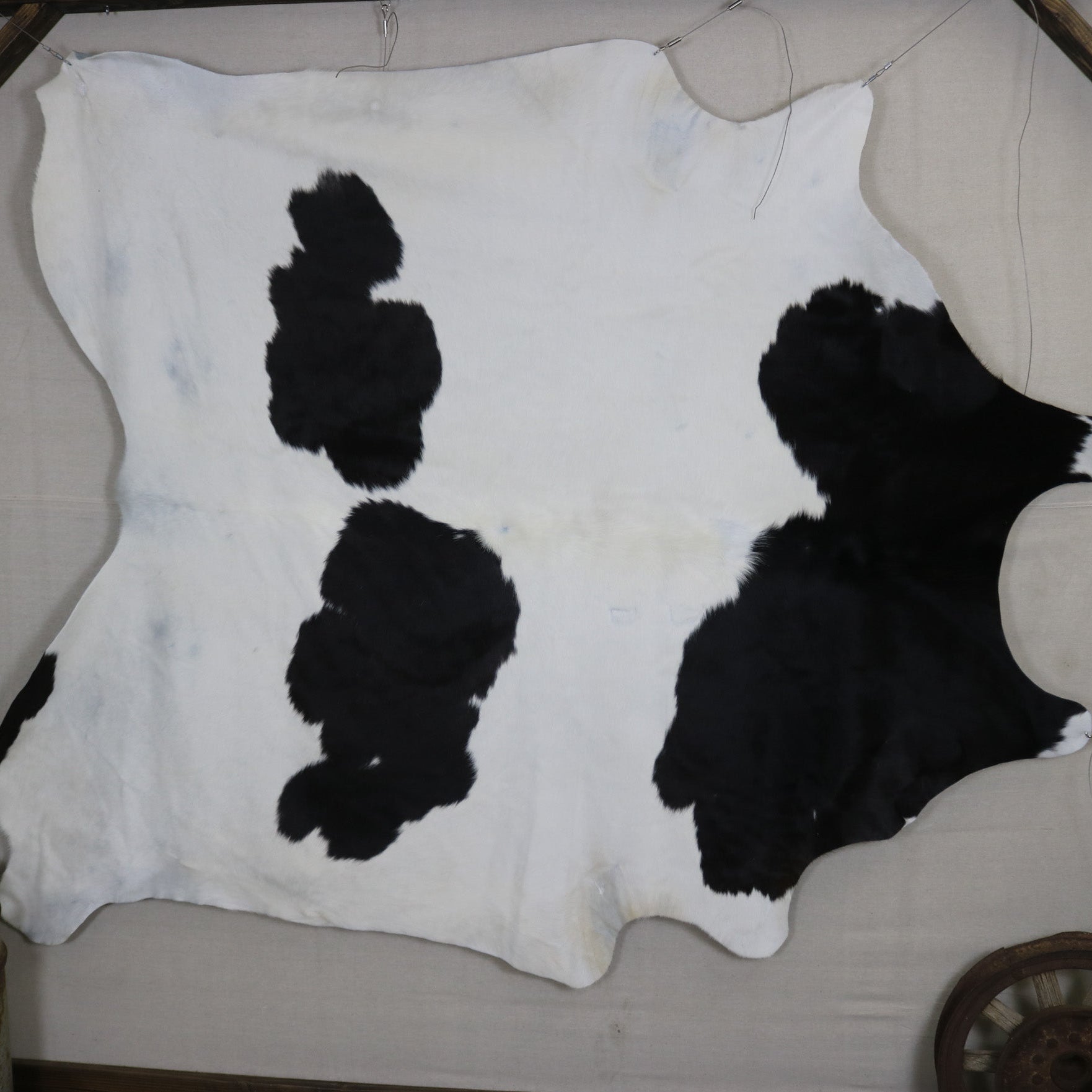 Unique Black and White Cowhide Handmade in Brazil