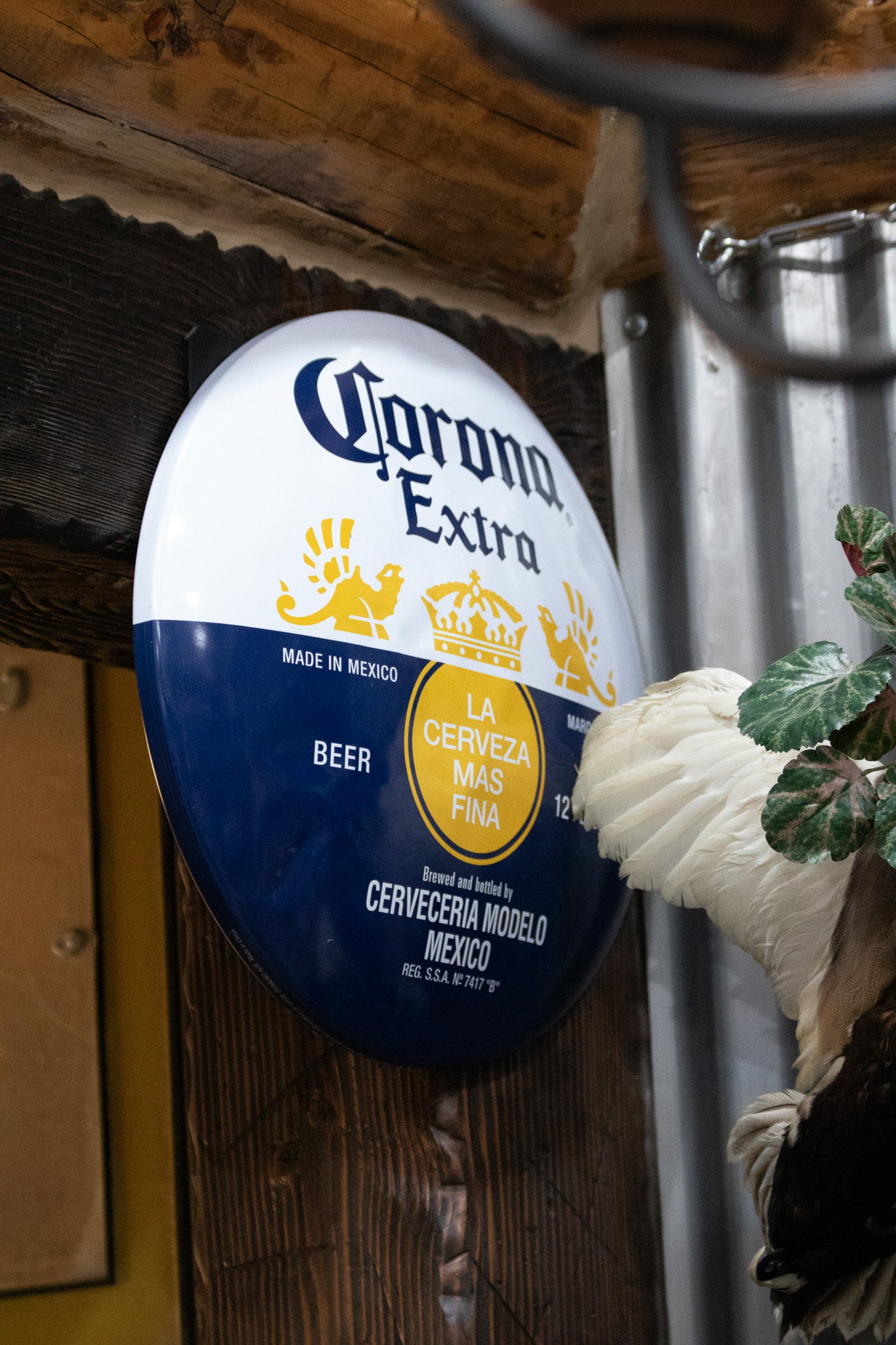 Corona Beer Extra Round Metal Painted Sign