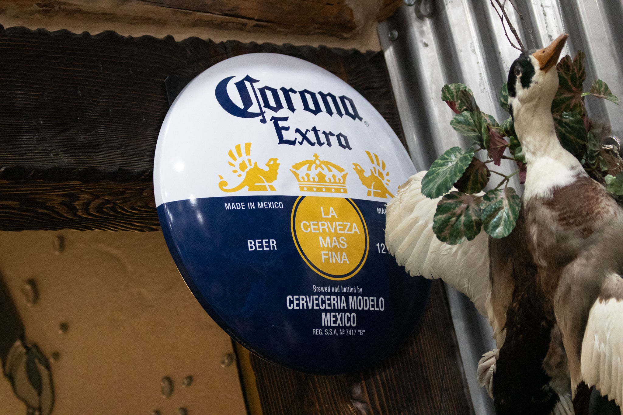 Corona Beer Extra Round Metal Painted Sign