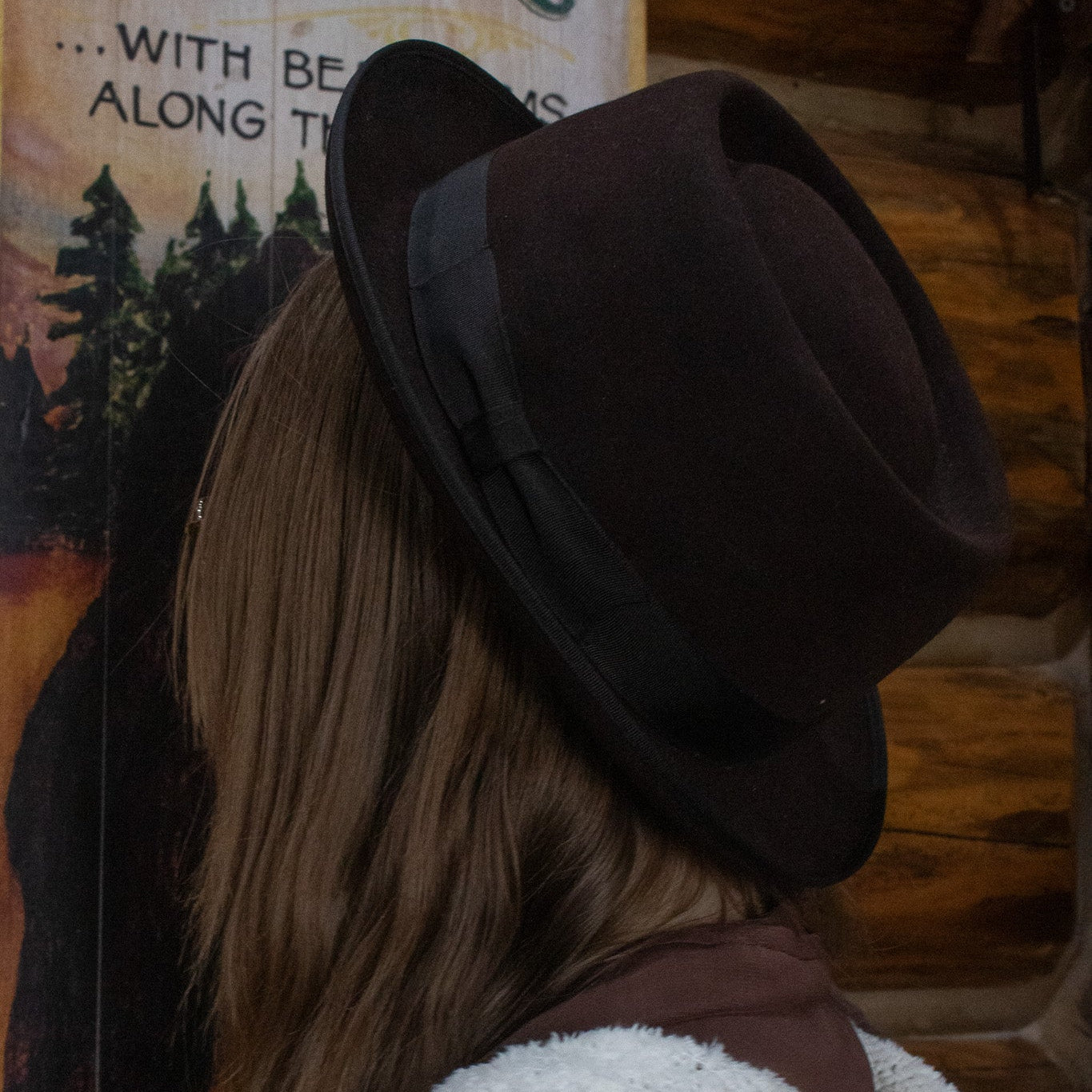 Vintage Royal Stetson Chestnut Brown Fedora Hat Size 7 1/8