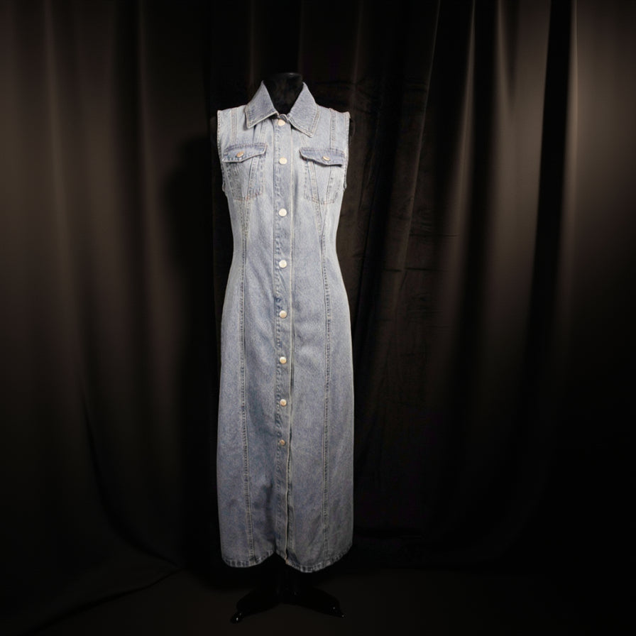 House Of Harlow Denim Maxi Dress