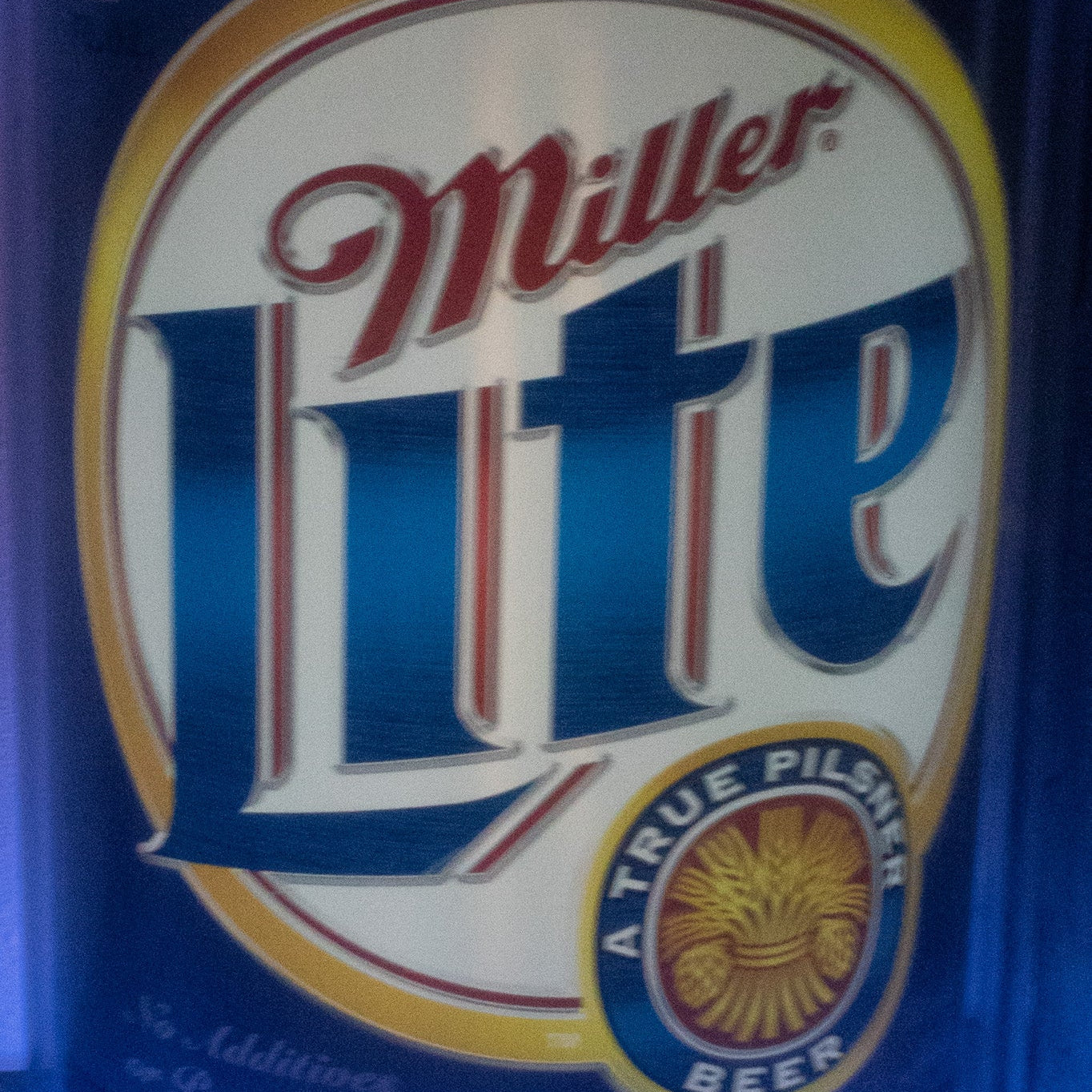 Miller Lite Art Deco Style Revolving Neon Beer Sign