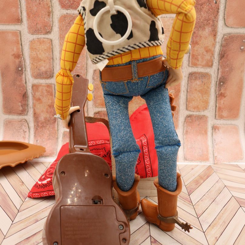 Disney Pixar 1999 Toy Story 2 Woody Doll Figure 17" With Guitar