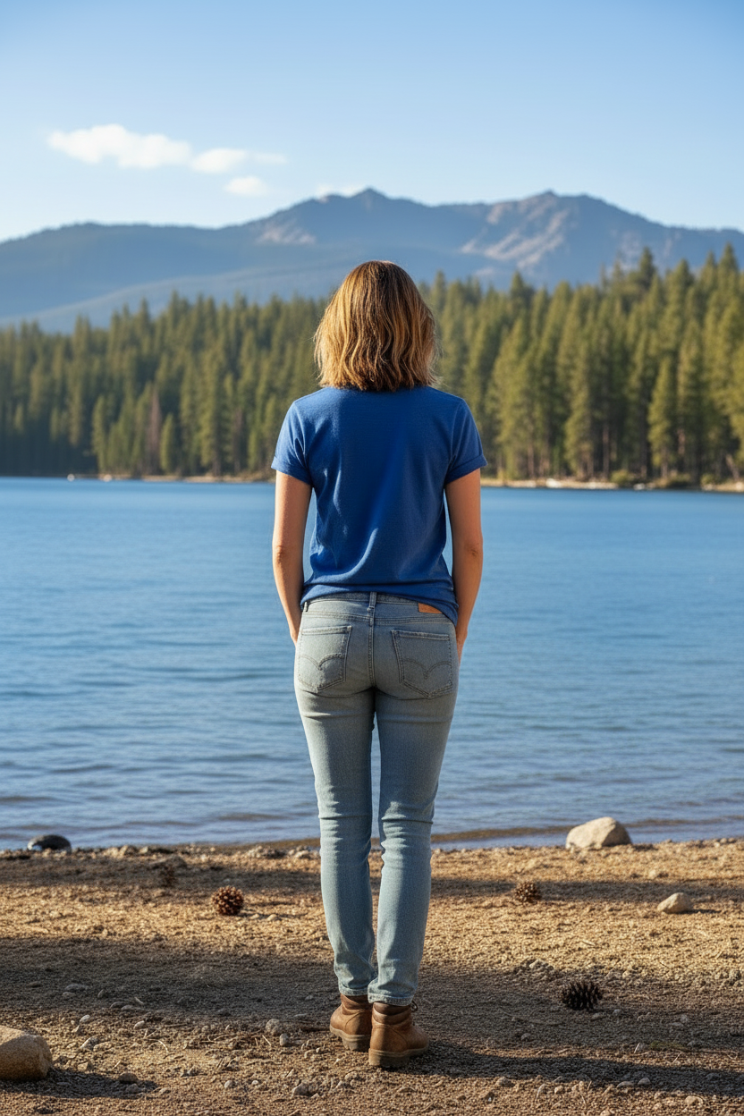 "Aged to Perfection" Vintage Style Blue Tee