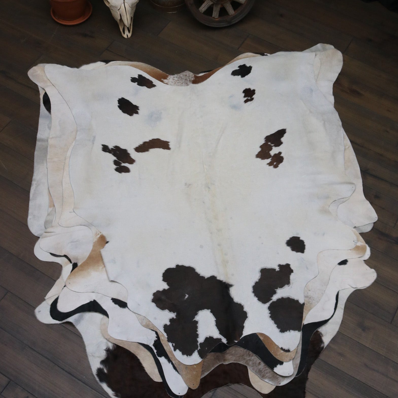 Genuine Black and White Cowhide Handcrafted by Artisan in Brazil