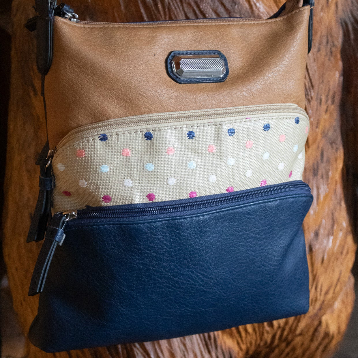 Layered Pocket Purse with hints of Polka-dots