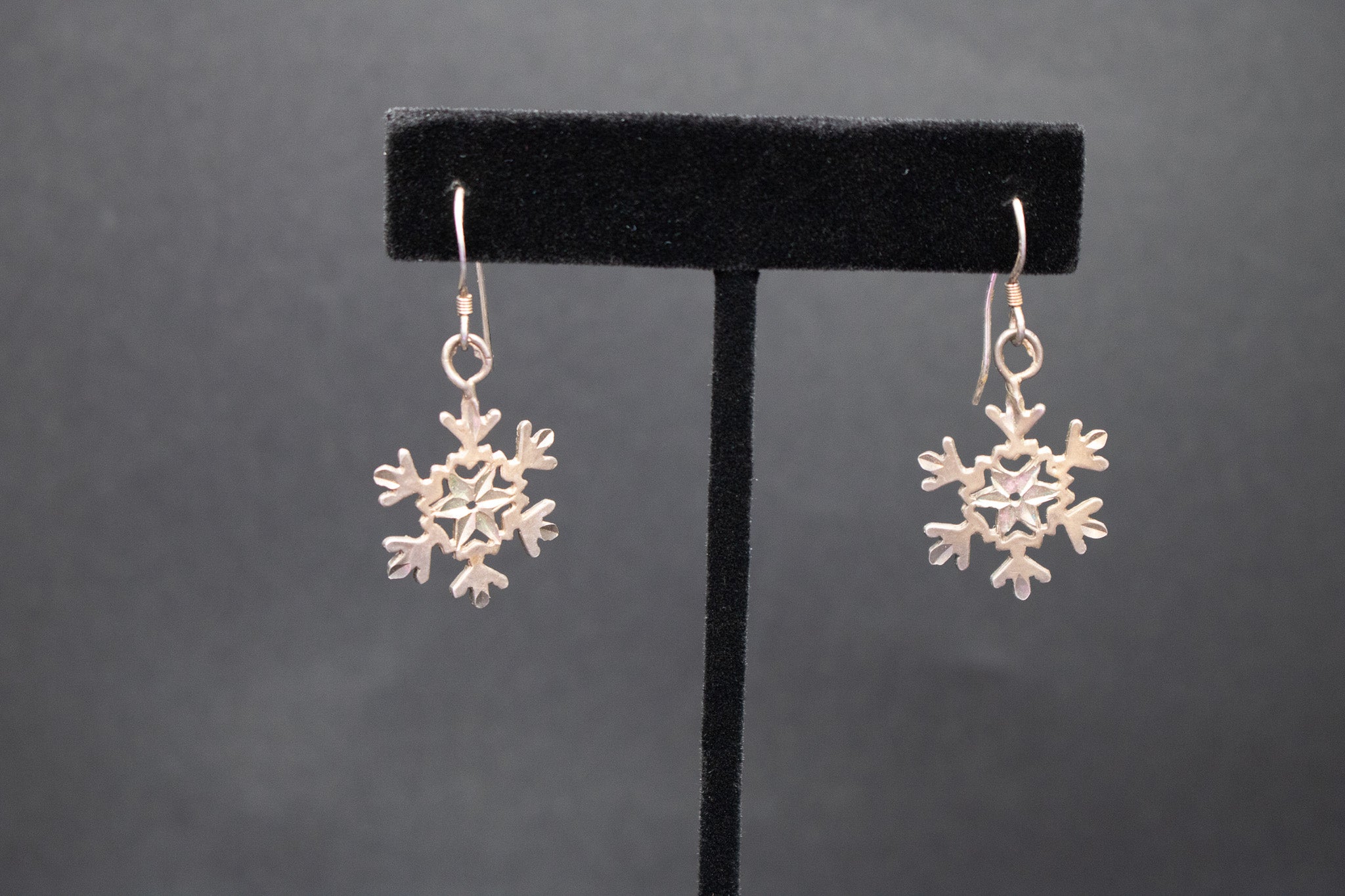 Sterling Silver Snowflake Earrings