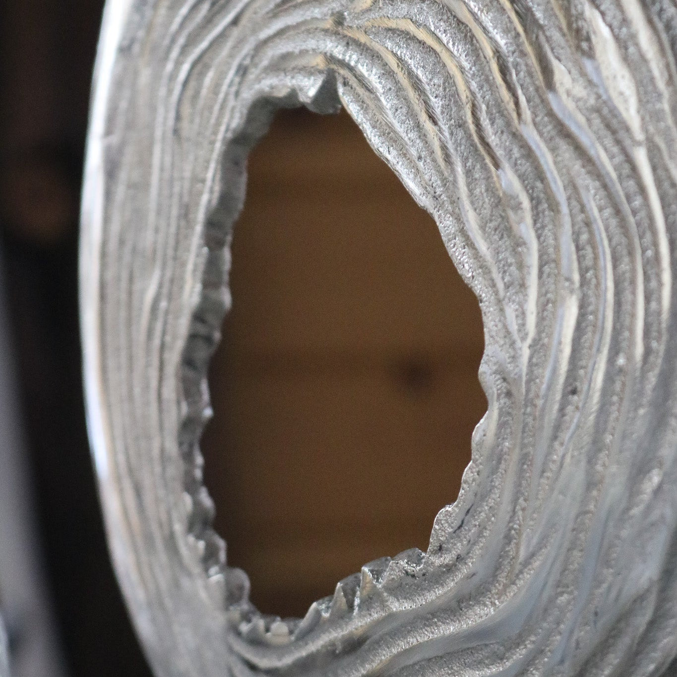 Beautiful Circular Modern Art Piece with White Marble Base with an Impression of the Modern Abyss
