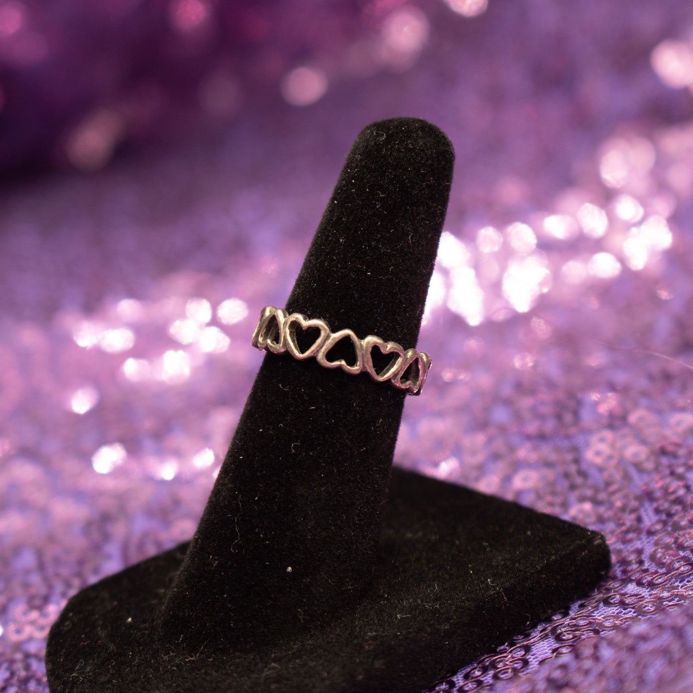 Silver Heart Detailed Toe Ring