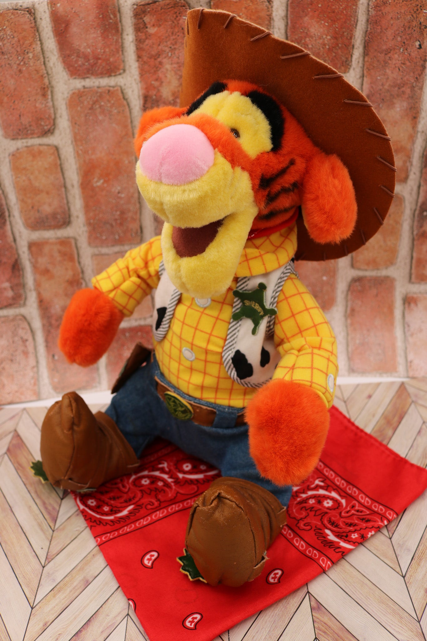 Tigger Plushie Dressed as Woody
