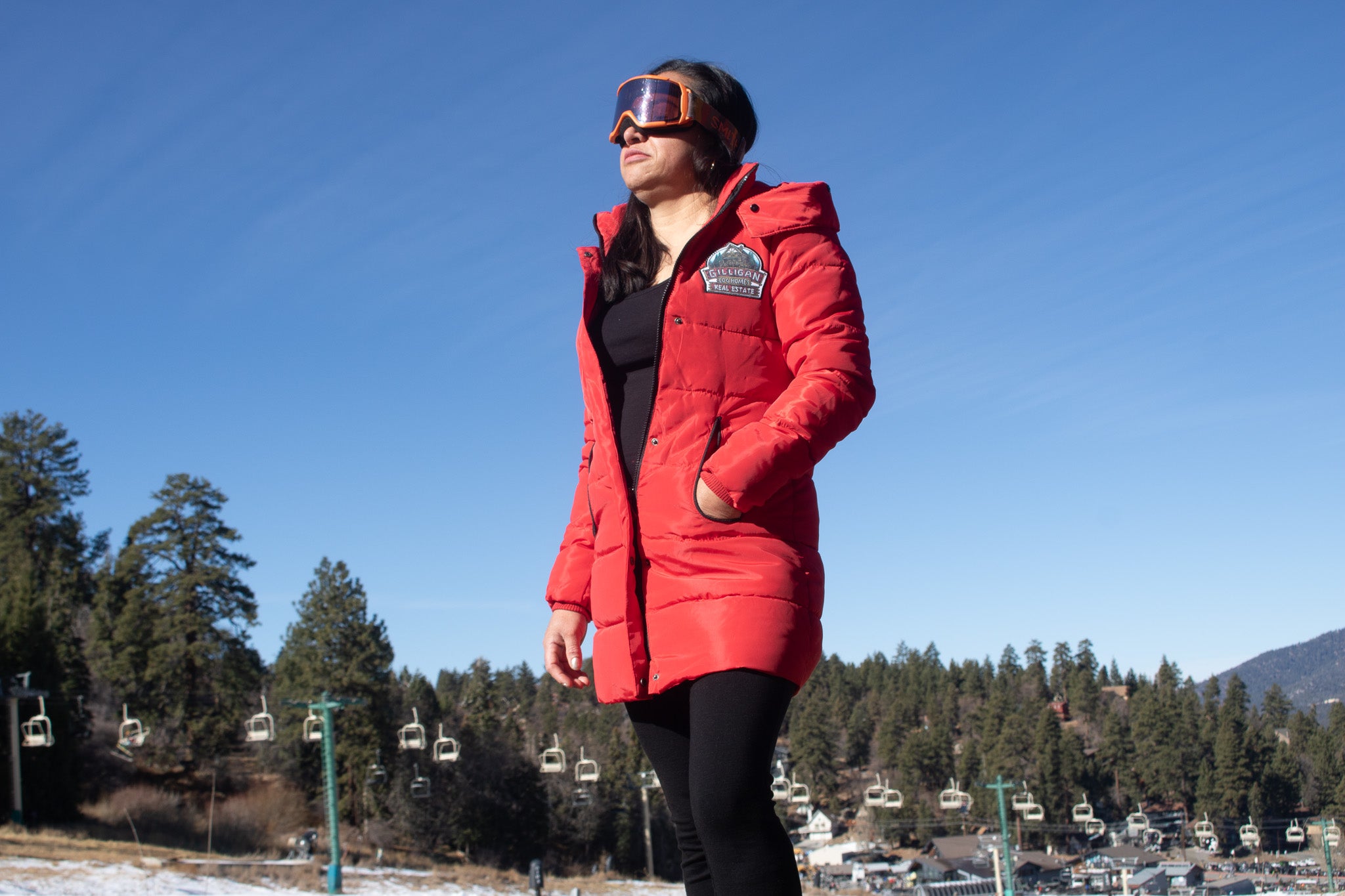 Long Puffer Style Red Winter Coat