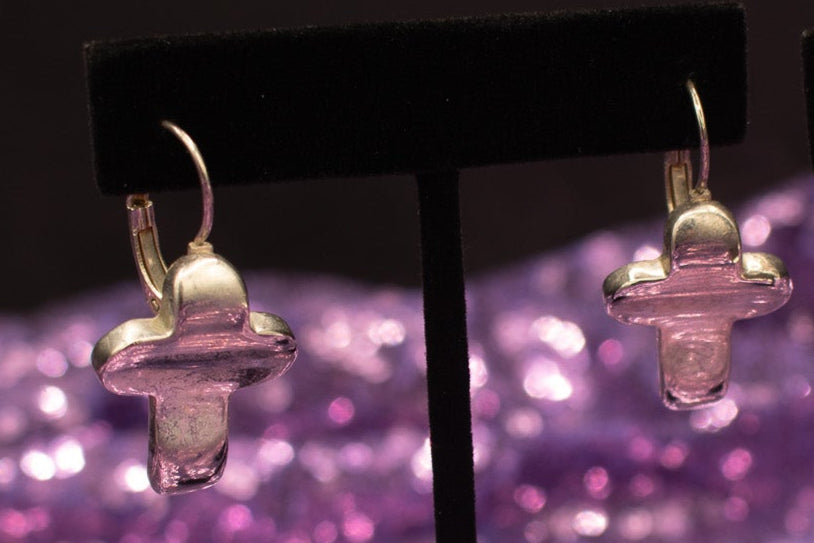 SilverPlated Cross Earrings