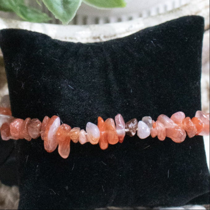 Agate Stone Beaded Stretchy Bracelet