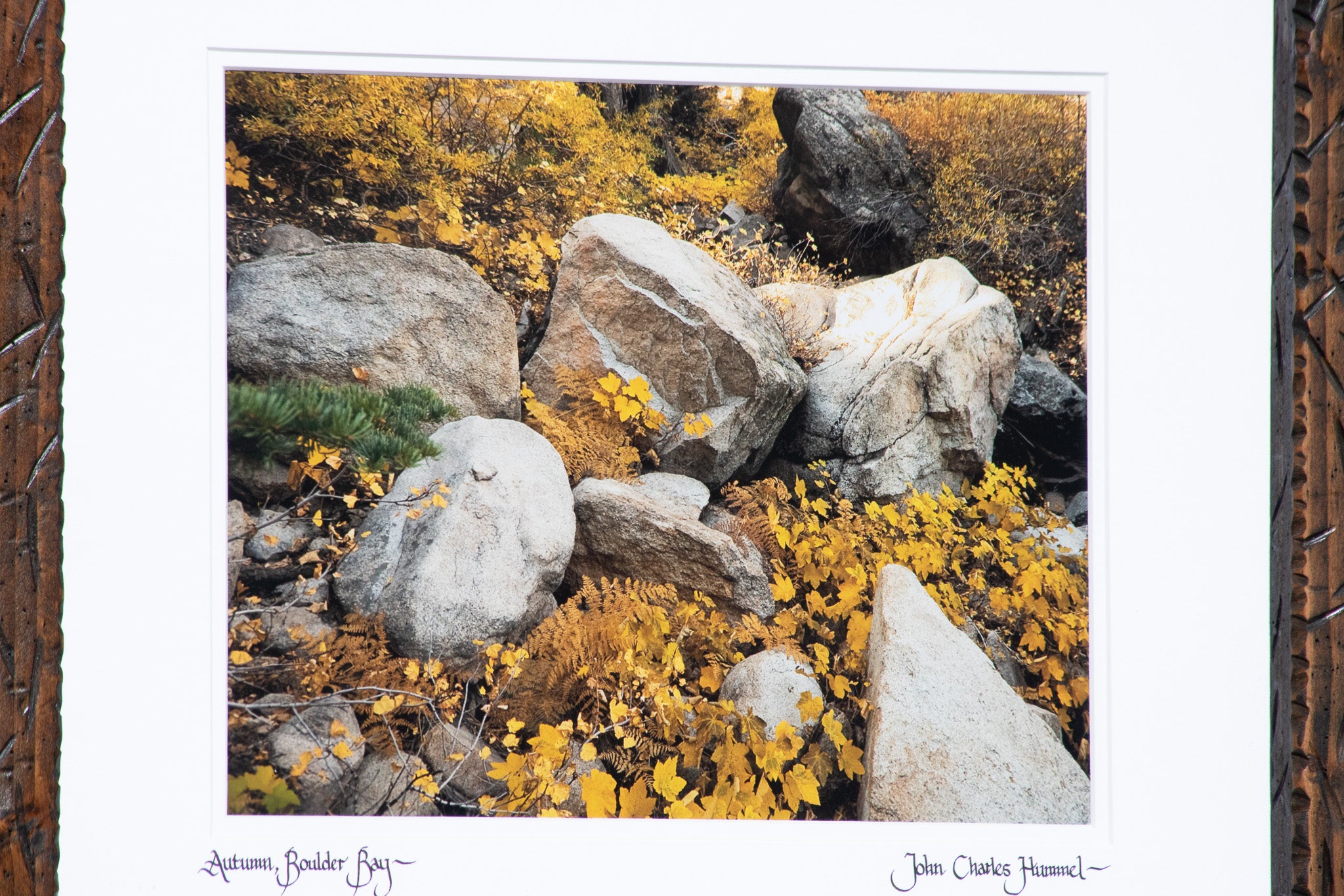 Original Picture taken by John Charles Hummel "Autumn Boulder Bay" Location Big Bear Lake California September 10, 2009