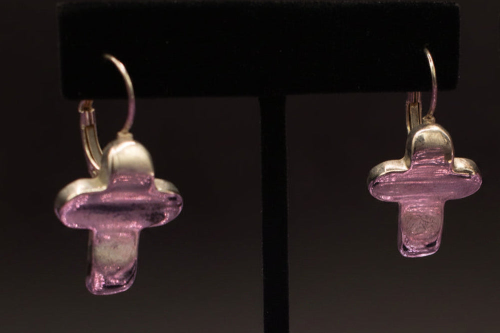 SilverPlated Cross Earrings