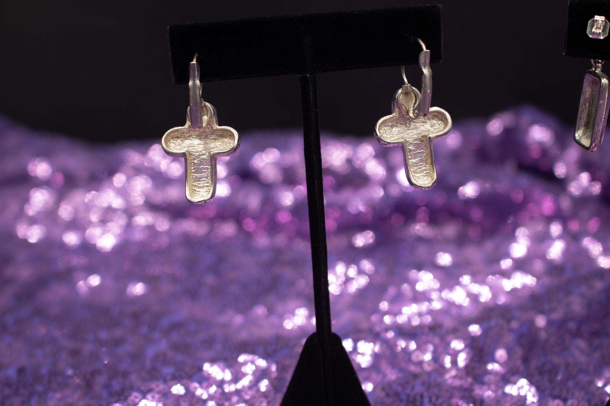 SilverPlated Cross Earrings