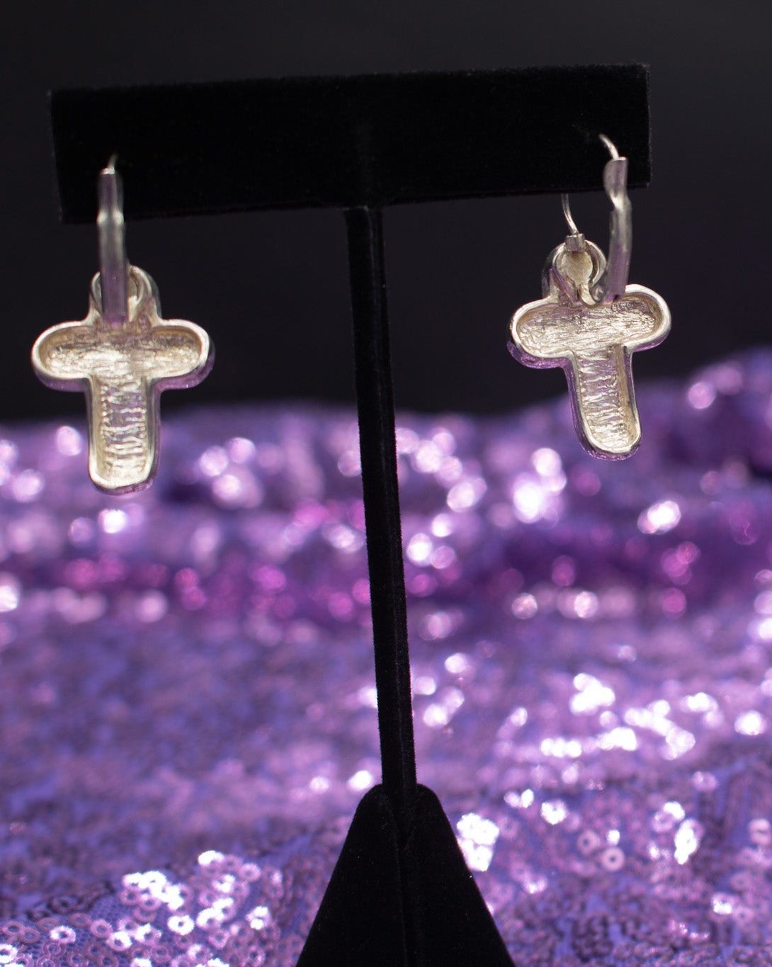 SilverPlated Cross Earrings