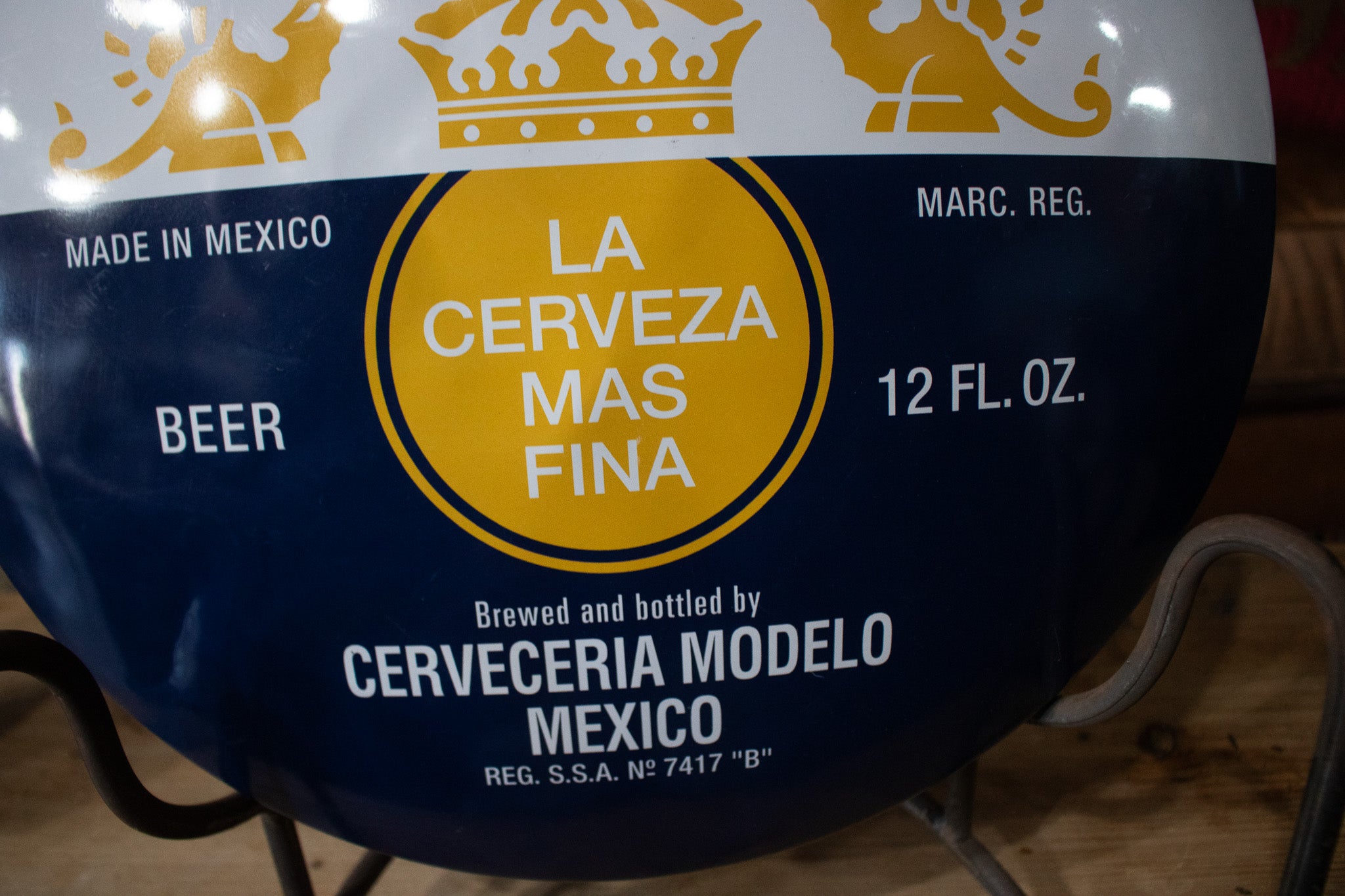 Corona Beer Extra Round Metal Painted Sign