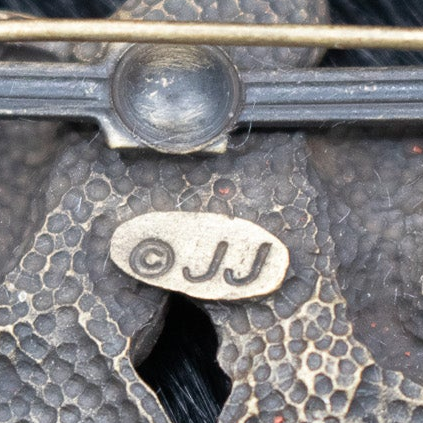Vintage 1980's JJ Jonette Pewter Marching Elephant Friends Brooch