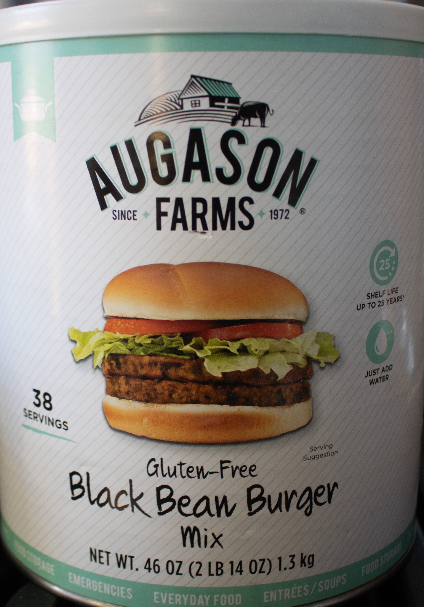 Augason Farms Gluten Free Black Bean Burger Mix