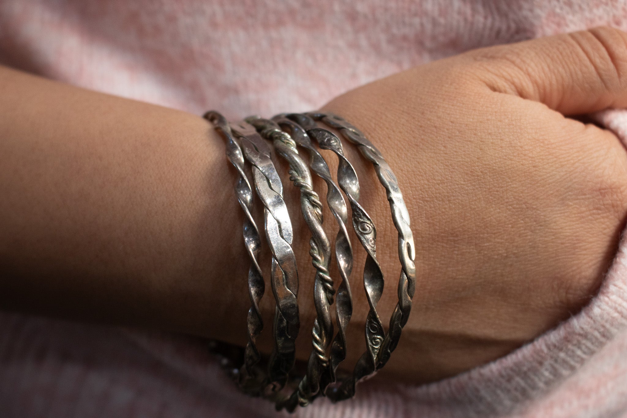 Sterling Silver Bracelet Set of 6