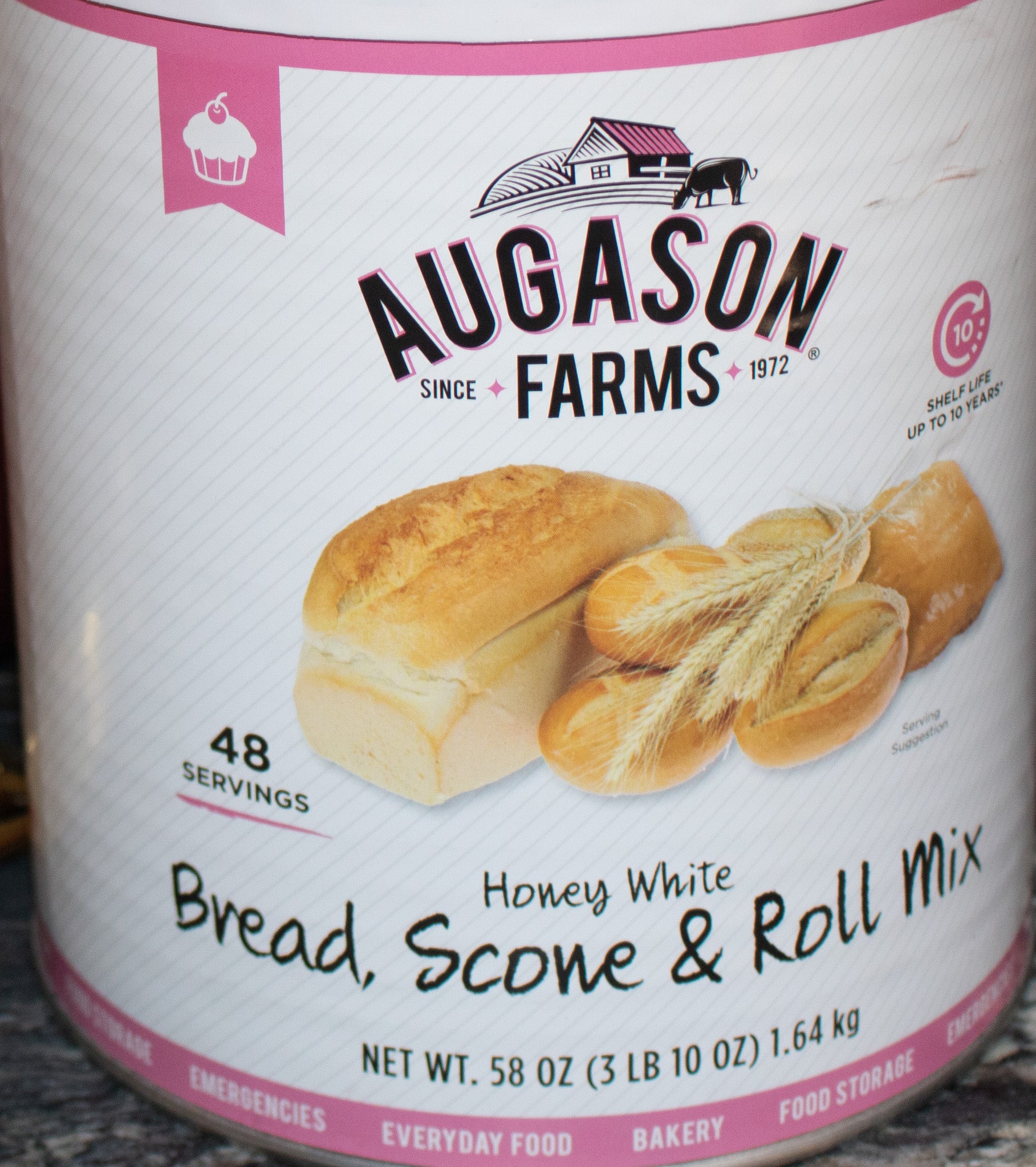 Augason Farms Honey White Bread, Scone & Roll Mix