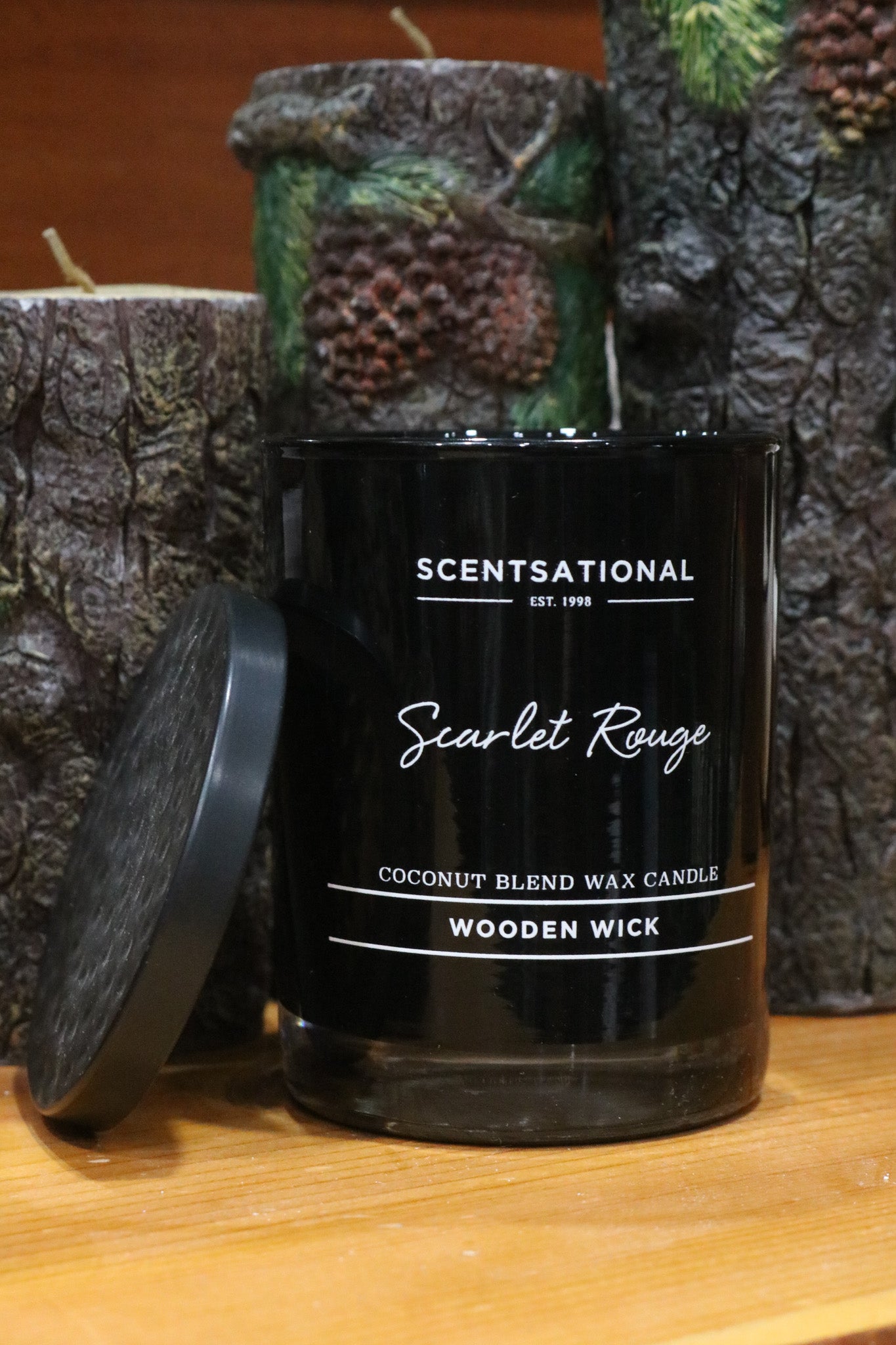 Scarlet Rouge Coconut Blend Wax & Wooden Wick Candle